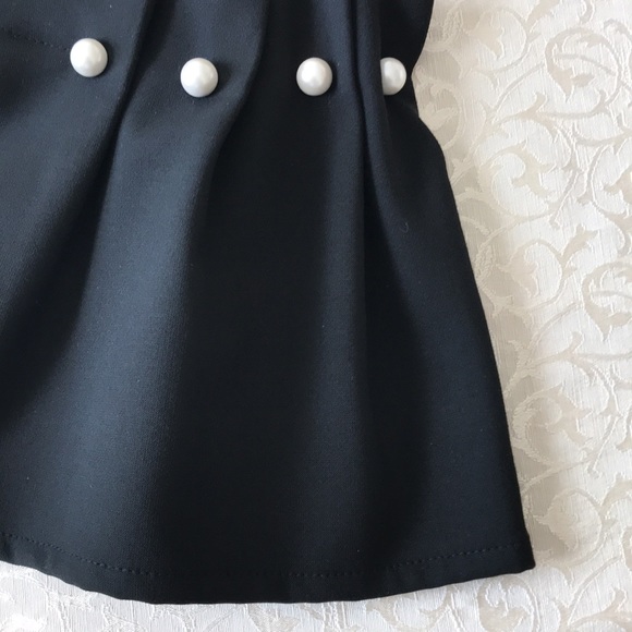 NWT Relaxed fit,  elegant little black dress + pearl embellished pleated sleeves - Picture 9 of 9